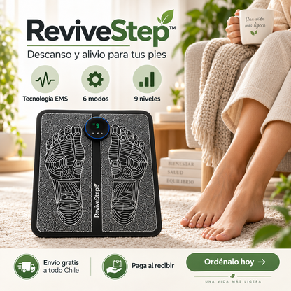 ReviveStep™ — Masajeador de Pies por estimulación EMS