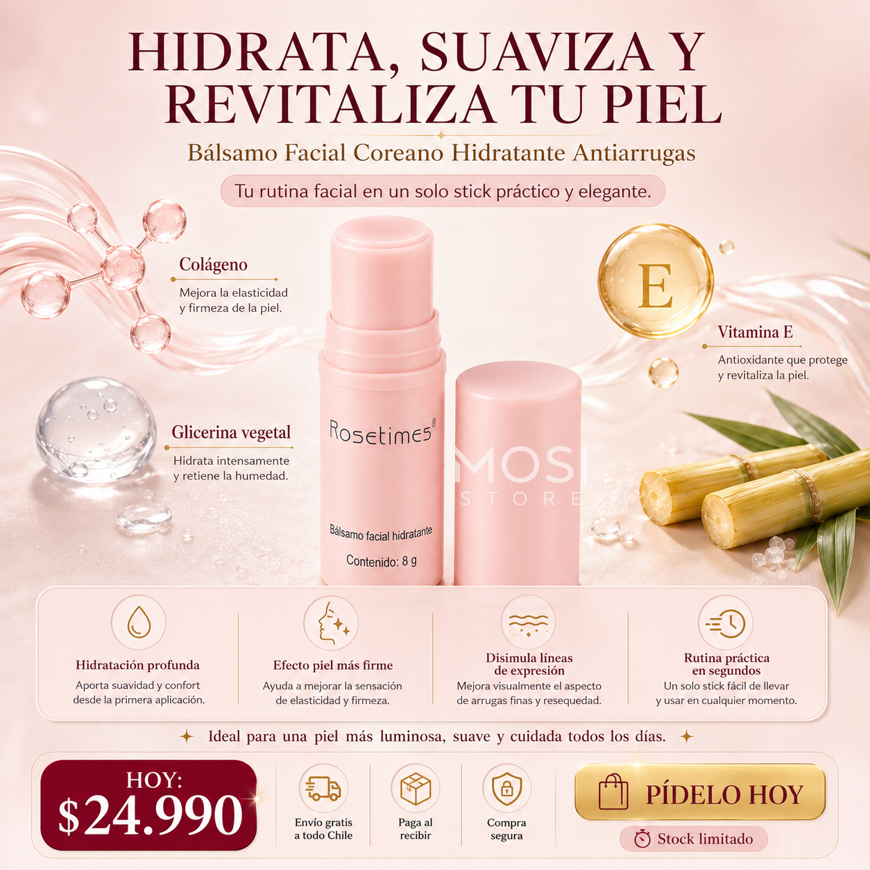 Bálsamo Coreano Facial Hidratante Antiarrugas