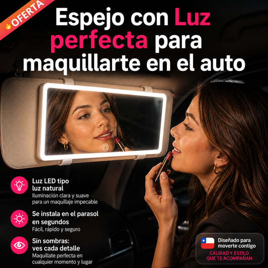 GlowVisor™ — Espejo LED para el Parasol del Auto | MOSI STORE