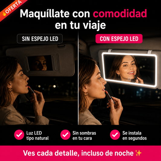 GlowVisor™ — Espejo LED para el Parasol del Auto | MOSI STORE