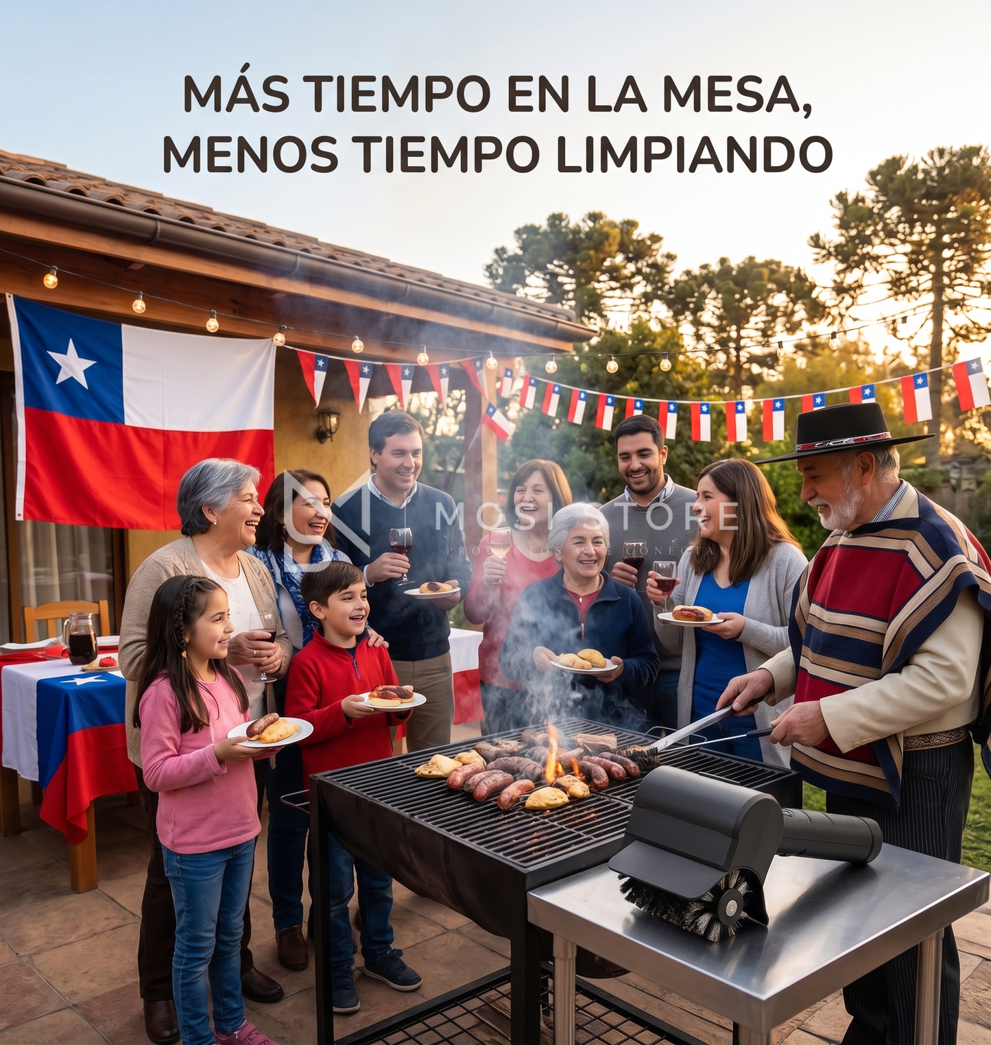 AsadoClean™ — Cepillo Eléctrico Limpia Parrillas | MOSI STORE
