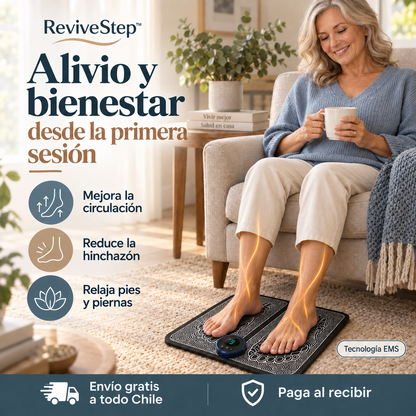 ReviveStep™ — Masajeador de Pies por estimulación EMS